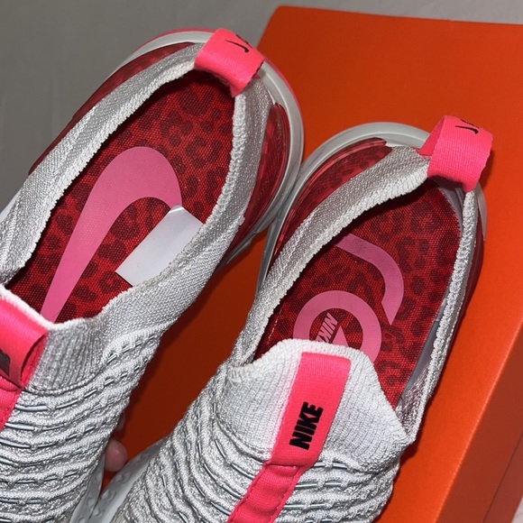 Nike React Phantom Run Flyknit 2 slip on running sneakers white red neon pink - Picture 6 of 8